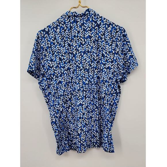 Tail White Lable 1/4 Zip Blue White Black Polo Top Tee Size Large - Picture 2 of 7